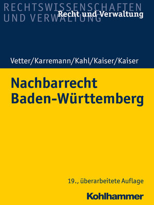 cover image of Nachbarrecht Baden-Württemberg